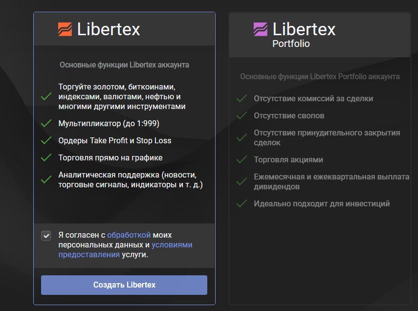 Торговые инструменты Libertex Online Trading