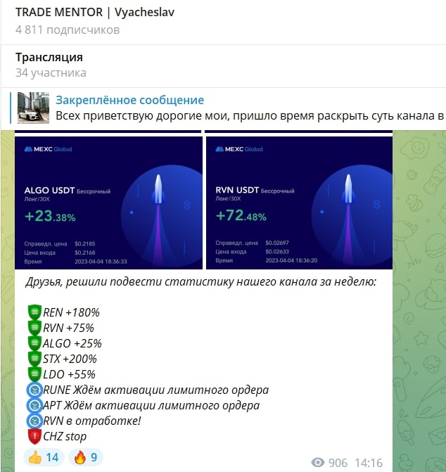 Trade Mentor телеграмм