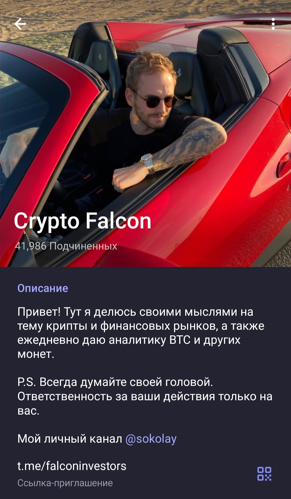 Crypto Falcon телеграмм