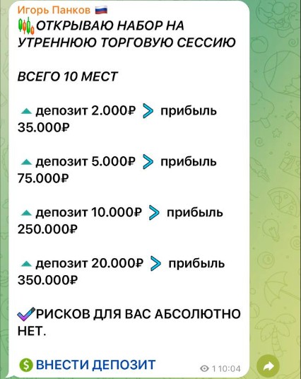 IgorPankov tg услуги проекта