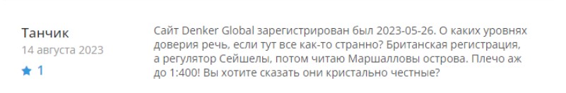 Denker Global отзывы