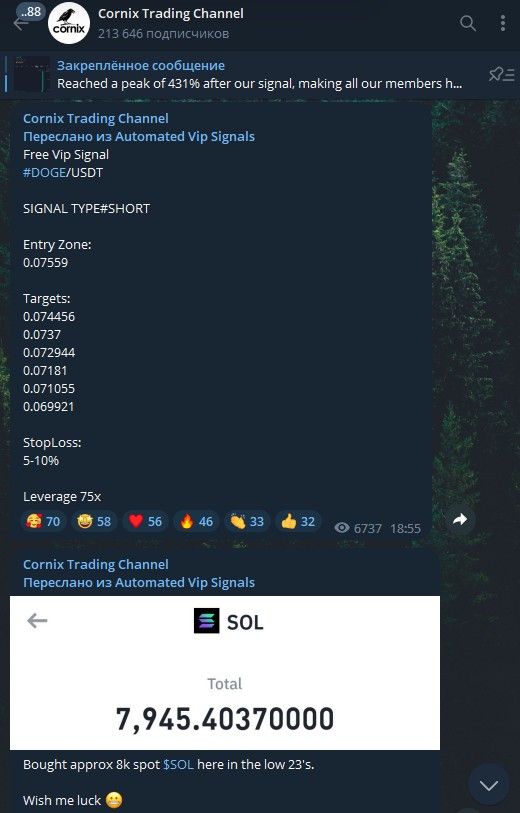 Cornix Trading телеграм