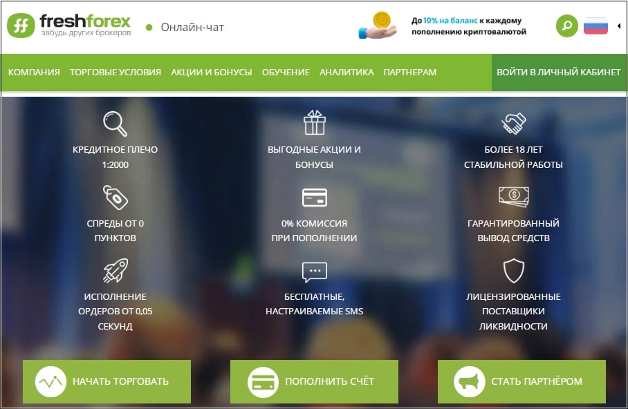 Freshforex сайт