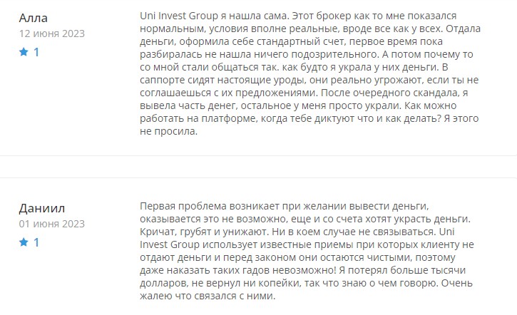 Uniinvestgroup отзывы