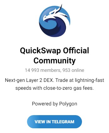 QuickSwap телеграм