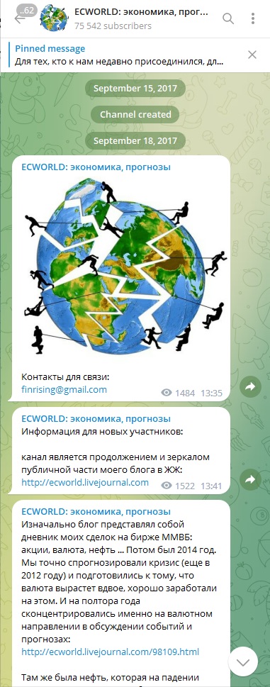 Новостная лента телеграм-канала Ecworld