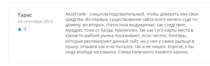 Aezabo Trade отзывы