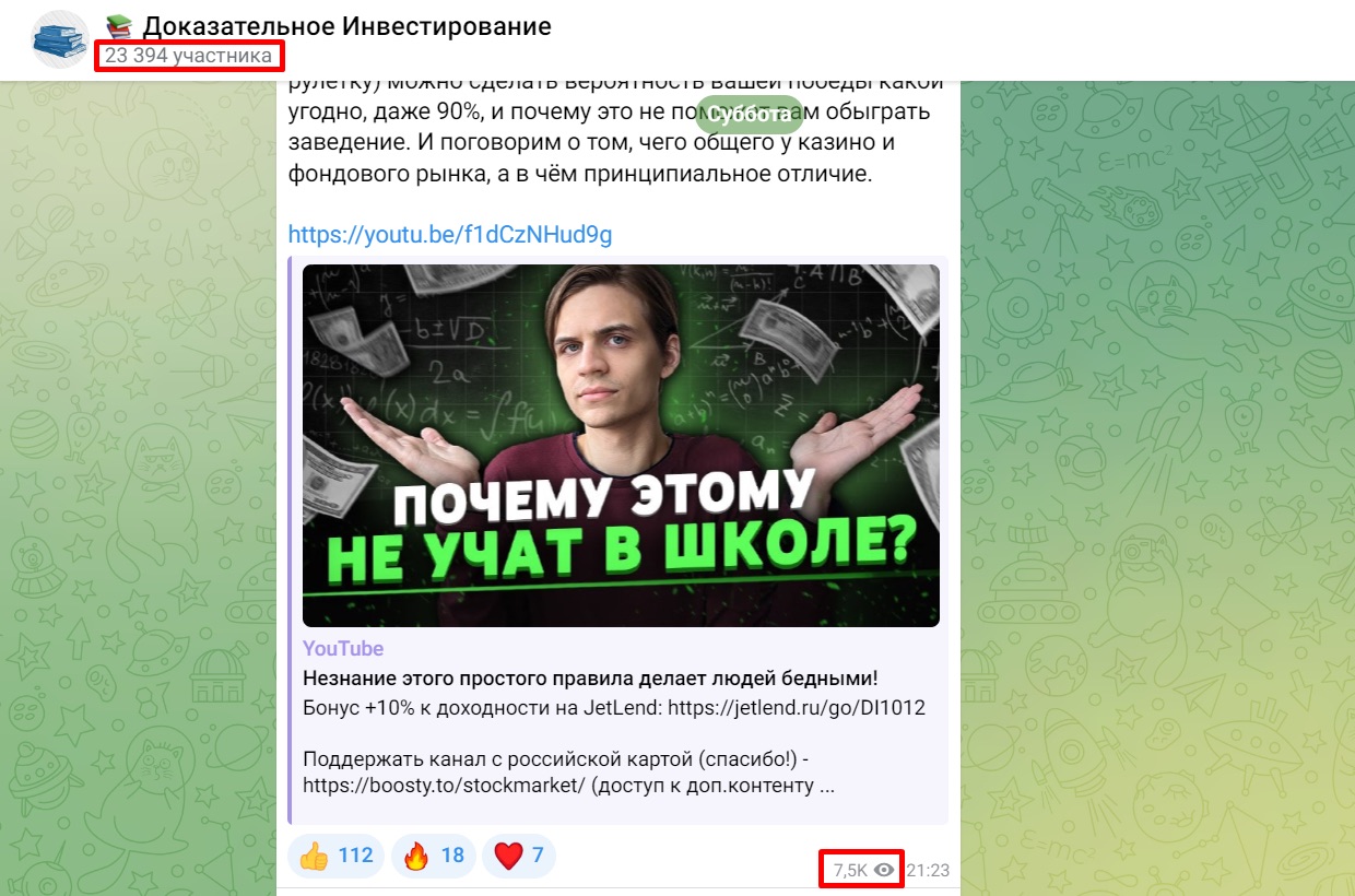 Доказательное инвестирование - Телеграм