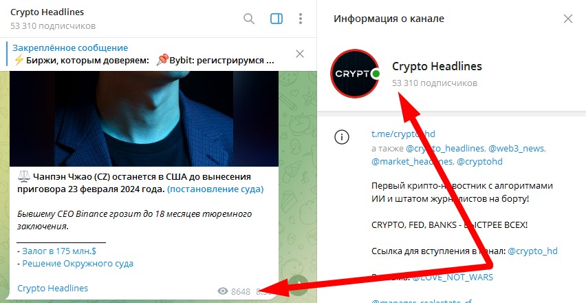 Телеграмм Crypto Headlines