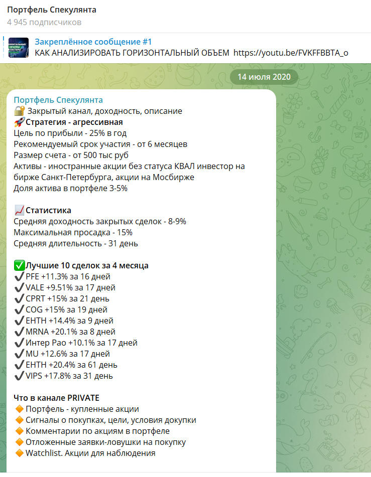 prtf speculator телеграм канал